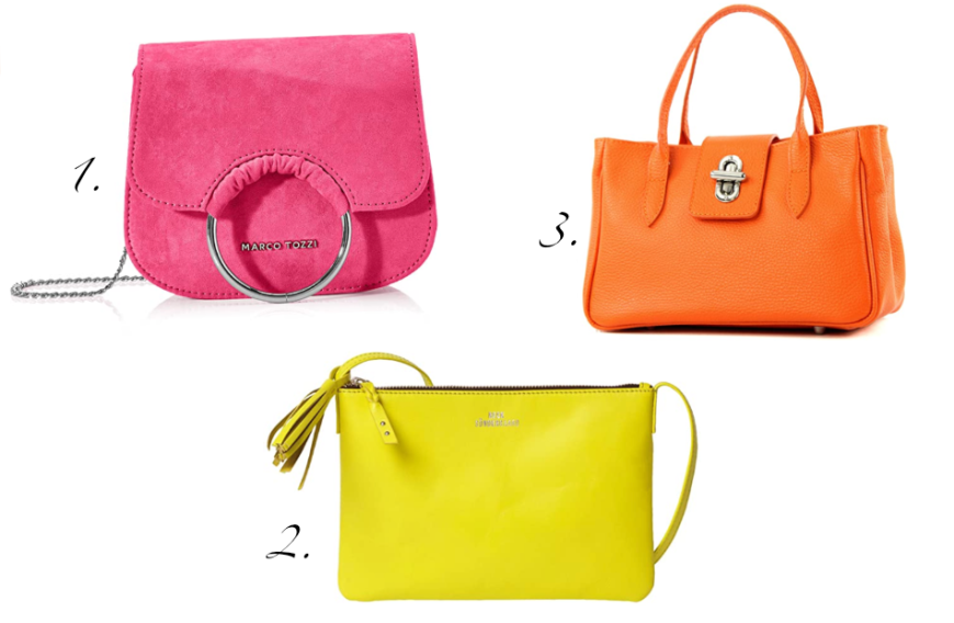 Auch Neon-Taschen liegen voll im Trend:
1. Marco Tozzi