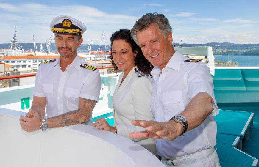 ... Nachfolgerin von Nick Wilder alias Doc Sander (rechts), hier mit Barbara Wussow und Florian Silbereisen.