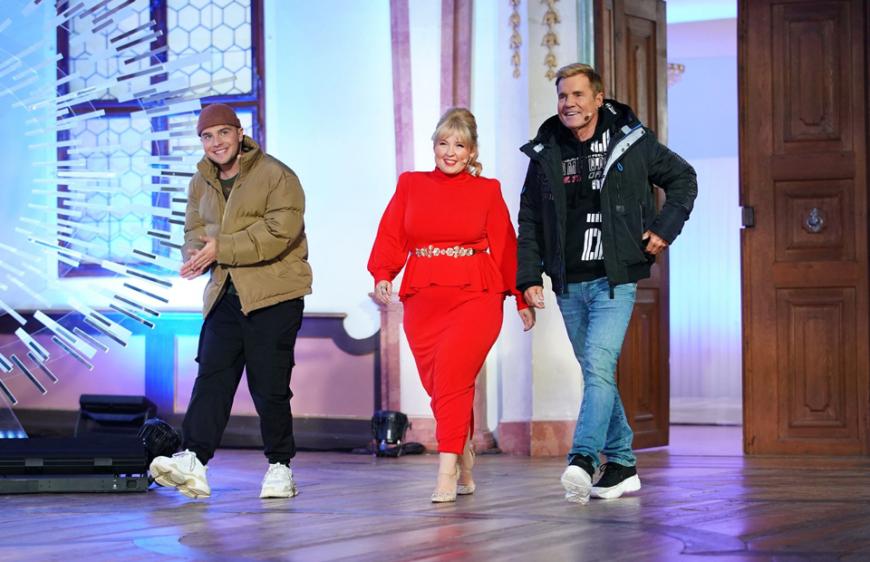 Die DSDS-Jury 2021: Mike Singer, Maite Kelly und Dieter Bohlen.