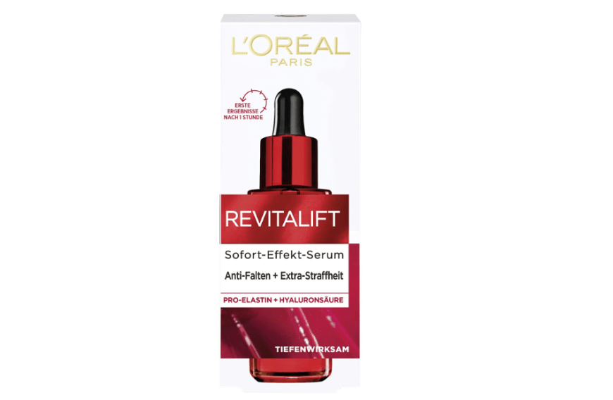 Mit dem ″L'Oréal Paris Revitalift Hyaluron Sofort-Effekt-Serum″ werden feine Linien und erste Falten geglättet.