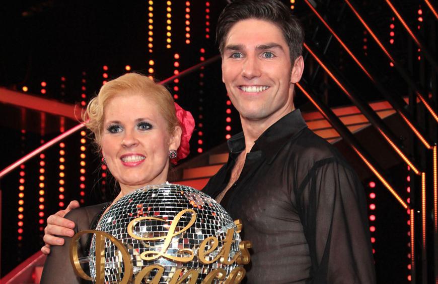 Maite Kelly mit ihrem Tanzpartner Christian Polanc nach ihrem Sieg 2011 bei