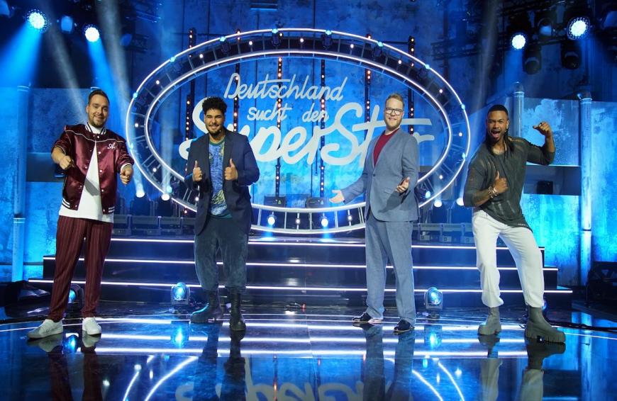 Kevin Jenewein, Starian McCoy, Jan-Marten Block und Karl Jeroboan haben es ins DSDS-Finale geschafft.