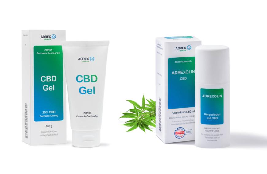 Cannabis bringt nicht nur unsere Haut und Haare zum Strahlen, es wirkt außerdem entspannend auf unseren Körper. Das kommt uns in Zeiten von Home-Office und Online-Fitness genau richtig. Nicht selten spannt, zwickt, verspannt oder schmerzt der Körper nach dem Work-out ohne Hilfestellung eines Fitness-Coaches oder nach körperlich belastenden Aktivitäten. Weshalb neben Achtsamkeit und Vorsicht in der Bewegung ein Update der Hausapotheke ratsam wäre. Unser Tipp: das ″ADREX Cannabis Cooling Gel″ mit 20-prozentiger CBD-Lösung. Laut Hersteller ist es speziell für müde, beanspruchte Muskeln und Muskelpartien in jeder Lebenslage entwickelt worden. Demnach kann es das Körpergefühl beleben und verbessern. Du kannst das Cooling Gel mit Cannabis sowohl nach dem Training anwenden als auch präventiv, um einen Muskelkater vorzubeugen. Zudem kannst du es auch super in eine Massage integrieren. Ein weiterer Pluspunkt: Das CBD-Gel pflegt die Haut. Auch Frauen, die den ganzen Tag in High Heels unterwegs sind, können am Ende des Tages das wohltuende ″ADREX Cannabis Cooling Gel″ auf die Füße auftragen und sich über eine sofortige Linderung freuen. Neben CBD enthält das Cooling Gel zehn weitere natürliche Pflanzenstoffe, darunter Menthol, Teufelskrallenextrakt, Aloe Vera, Pfefferminzöl und Rotalge. Allesamt natürliche Inhaltsstoffe, die für ihre körperlich unterstützenden Eigenschaften von kühlend bis pflegend bekannt sind.
Ein weiteres Must-have aus dem Hause ADREX ist die Gesichts- und Körperlotion mit Cannabidiol (CBD) zur täglichen Basispflege bei trockener, gereizter, schuppiger, juckender sowie zu Neurodermitis neigender Haut. Die innovative Formel mit 100% natürlichen, pflanzlichen Wirkstoffen wie Teebaumöl, Lavendel, Rosmarinöl und Hanf- samenöl ist antibakteriell und entzündungshemmend. Sie kann den Hautzustand nachhaltig verbessern und sorgt für ein angenehmes Gefühl bei gereizter Haut.