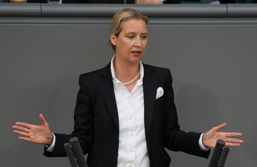 Grund dafür war die Ankündigung von Protesten gegen den Auftritt der AfD-Politikerin Alice Weidel.
