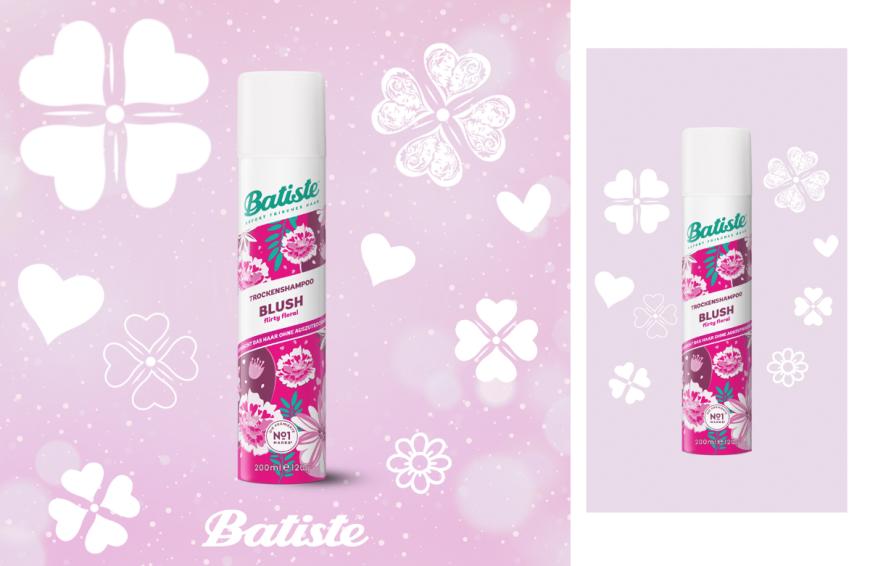 Mit den Trockenshampoos von Batiste lassen sich deine Haare ganz einfach zwischen den Haarwäschen auffrischen, ganz ohne Wasser! Einfach aufsprühen, einmassieren, ausbürsten und stylen. Die Trockenshampoos erfrischen nicht nur dein Haar und lassen es herrlich duften, sie verleihen ihm auch Volumen und Griffigkeit, wodurch sich tolle Frisuren stylen lassen. Batiste bietet für jeden Haartyp das passende Produkt. Die Core Range bietet eine Vielzahl an Düften, mit den Farbpartikeln der
