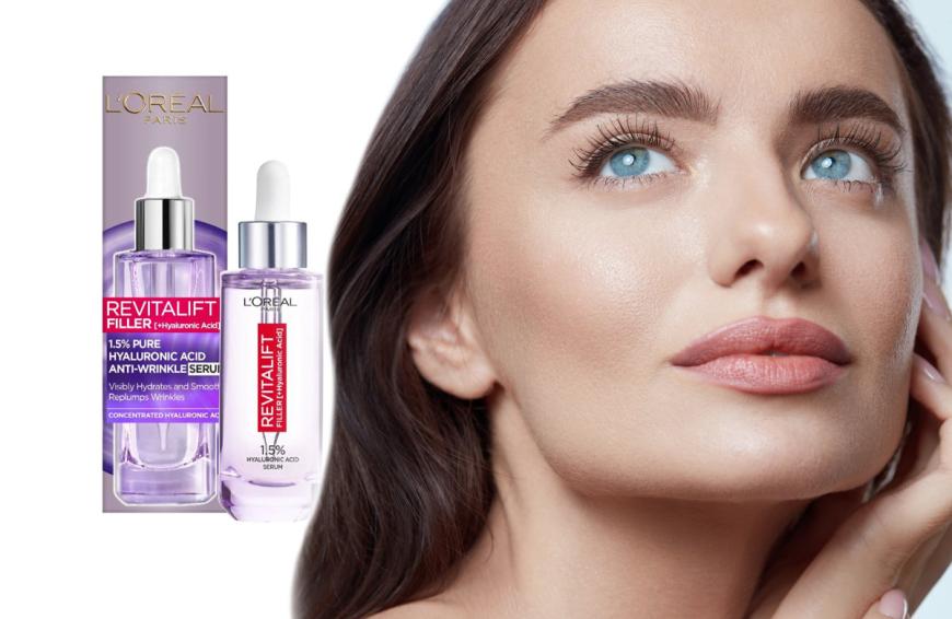 Das "Revitalift Filler Hyaluronsäure Anti-Falten Serum" von L'Oréal Paris enthält neben Hyaluron auch noch weitere Falten-Killer, die der Hautalterung entgegenwirken.
