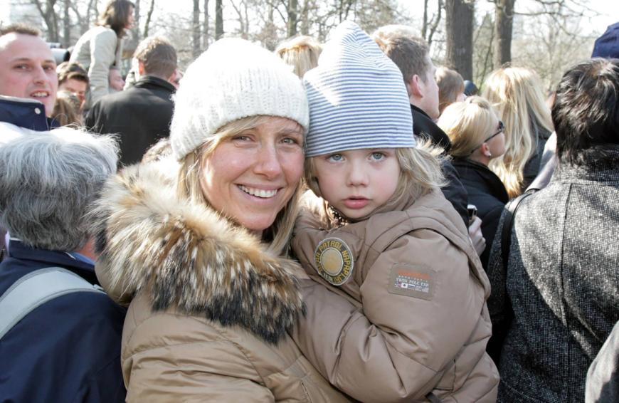 ... mit Sohn Johnny Moritz auf dem Arm 2007.
