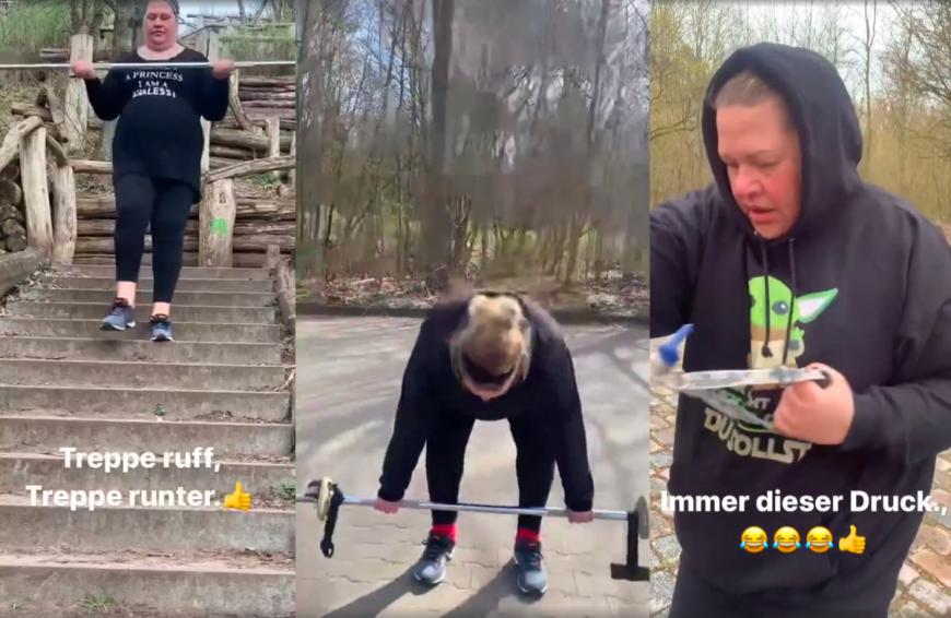 Für ihr Training hat sie sogar einen Personal Trainer engagiert und trainierte bereits mit Schauspielerin Anna Loos.