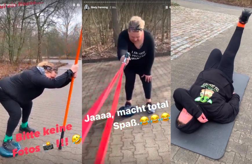 Auf Instagram zeigt sich Ilka beim Sporteln: