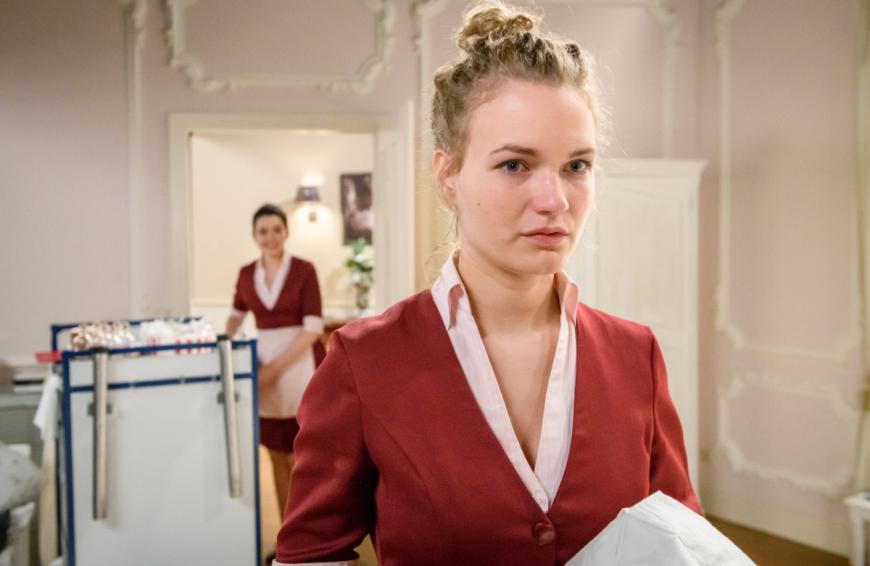 Christina Arends alias Maja ist beim Dreh ein Missgeschick passiert.