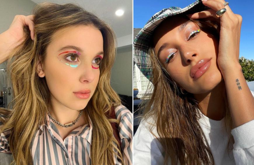 Bei den Promi-Ladies aus Hollywood bahnt sich ein neuer Make-up-Trend an: Stars wie Millie Bobby Brown und Hailey Bieber setzen diese Saison auf Lidstriche zum Aufkleben. Ja, richtig gehört! Ab sofort können wir uns den eleganten Strich kinderleicht aufkleben.