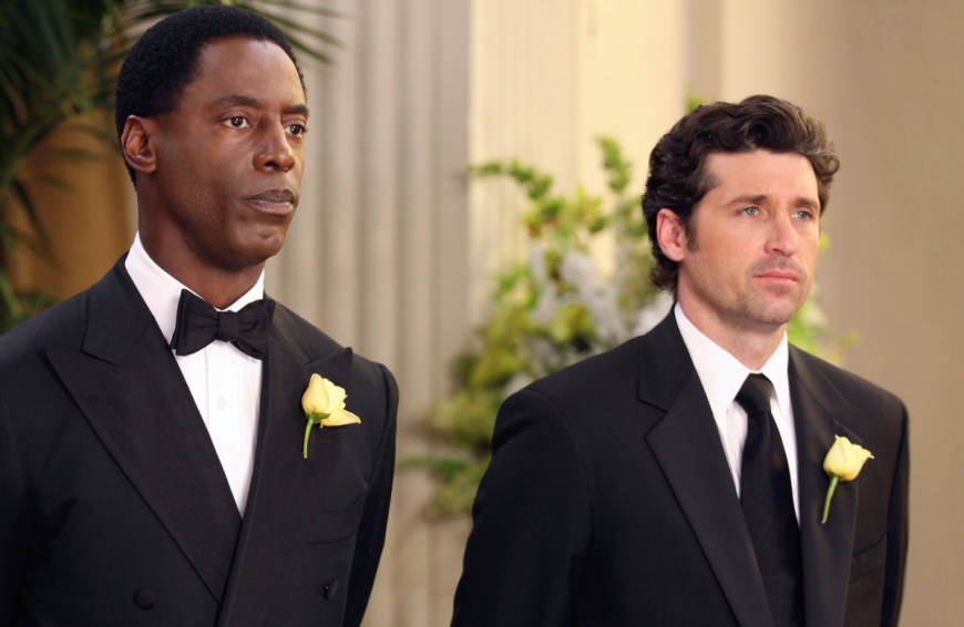 Laut Isaiah Washington habe Patrick Dempsey (r.) für ein toxisches Arbeitsklima am