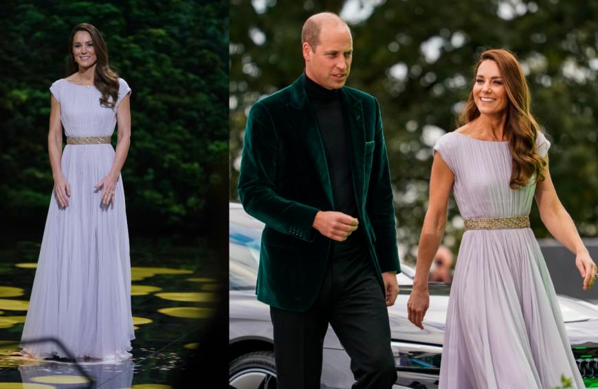 Zur Verleihung des Earthshot Awards setzte Herzogin Kate im Oktober 2021 mal wieder auf Recycling: Sie entschied sich für eine glamouröse Robe von Alexander McQueen, die sie schon einmal im Jahr 2011 getragen hat.