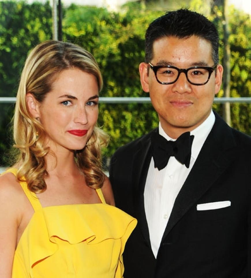 Model Amanda Hearst mit Designer Peter Som