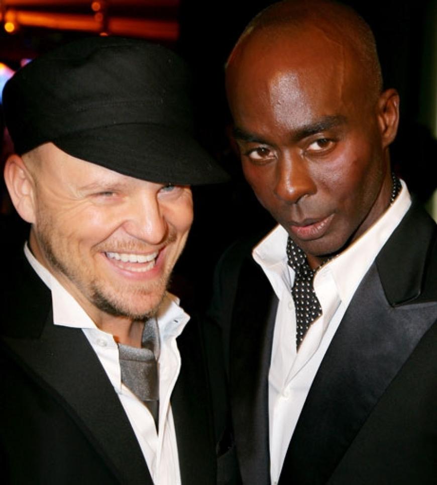 Bruce Darnell mit Make-up-Artist Armin Morbach. Der Hamburger wurde nach der zweiten Staffel durch Boris Entrup ausgetauscht