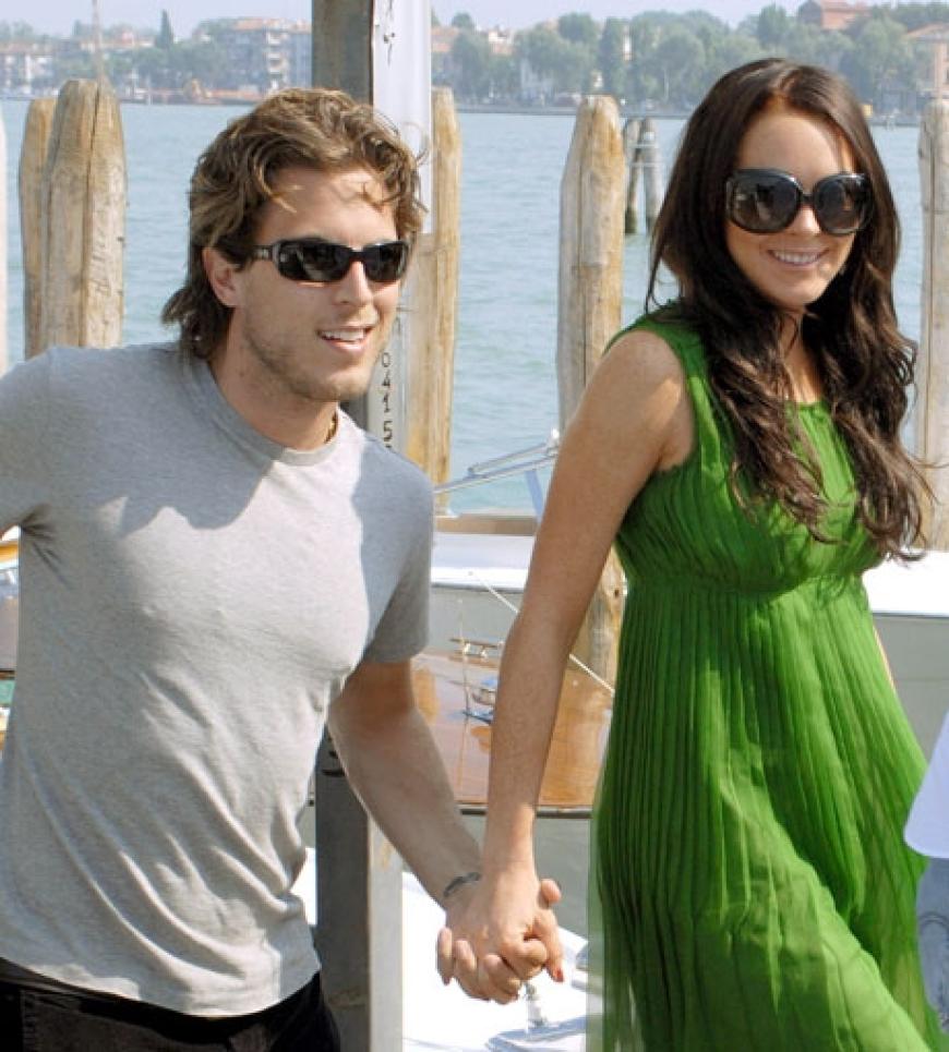 2006: Lindsay Lohan mit ihrem ehemaligen Freund und Verlobten Harry Morton in Venedig. Dort promotete sie ihren Film