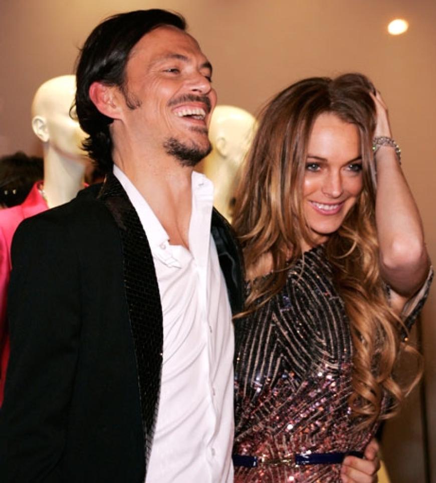 Gute Freunde: Lindsay Lohan an der Seite von Designer Matthew Williamson bei der Eröffnung seines Stores in New York