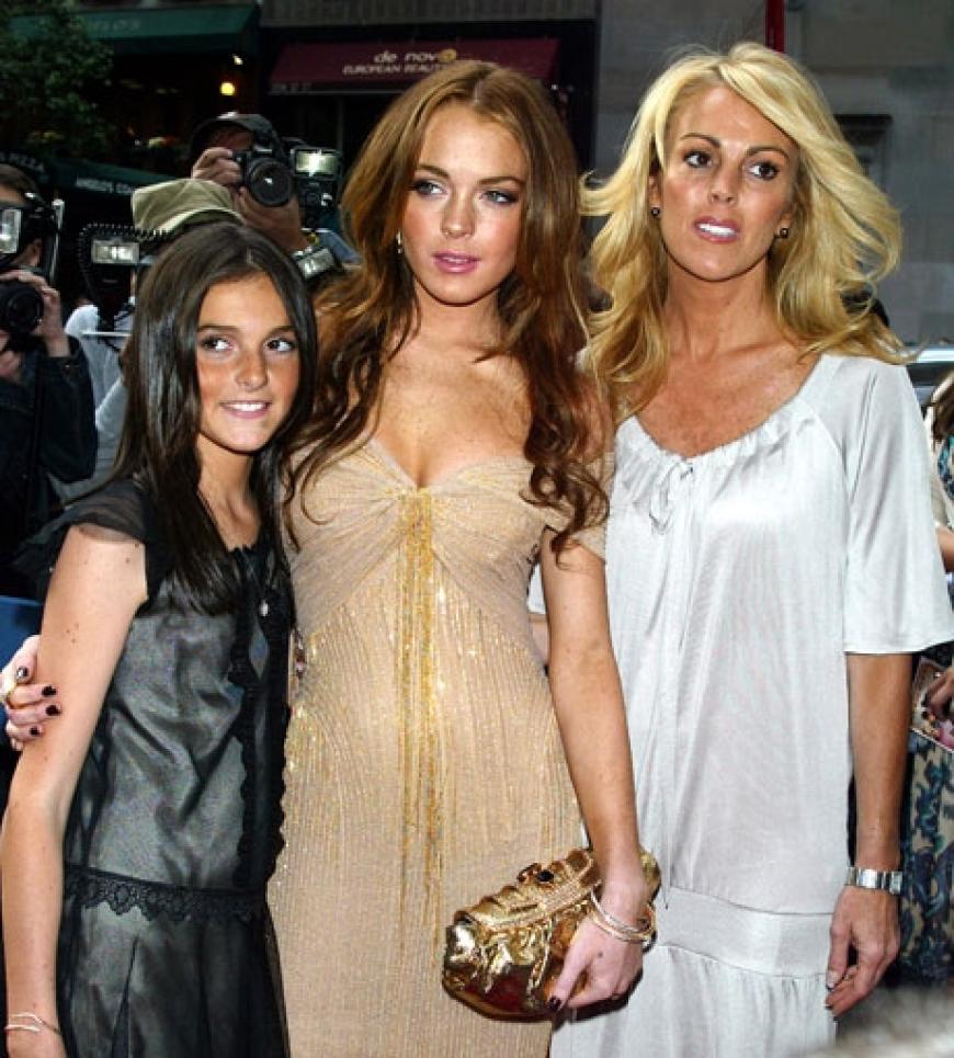 Lindsay Lohan mit ihrer Mutter Dina und ihrer jüngeren Schwester Aliana