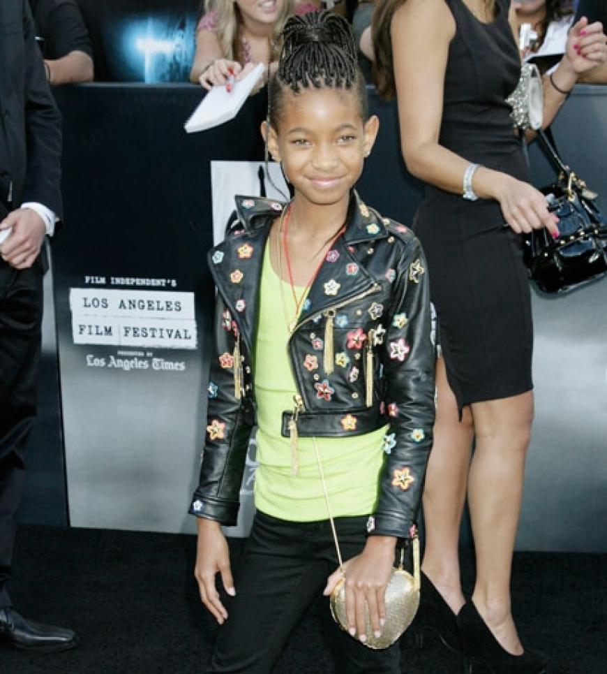 Rocker-Girl: Die 9-jährige Willow Smith fühlt sich im Blitzlichtgewitter wohl. Früh übt sich ...