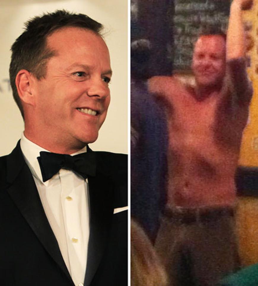 Kiefer Sutherland hatte nach einem anstrengenden Drehtag ordentlich Spaß, tanzte, trank und strippte!