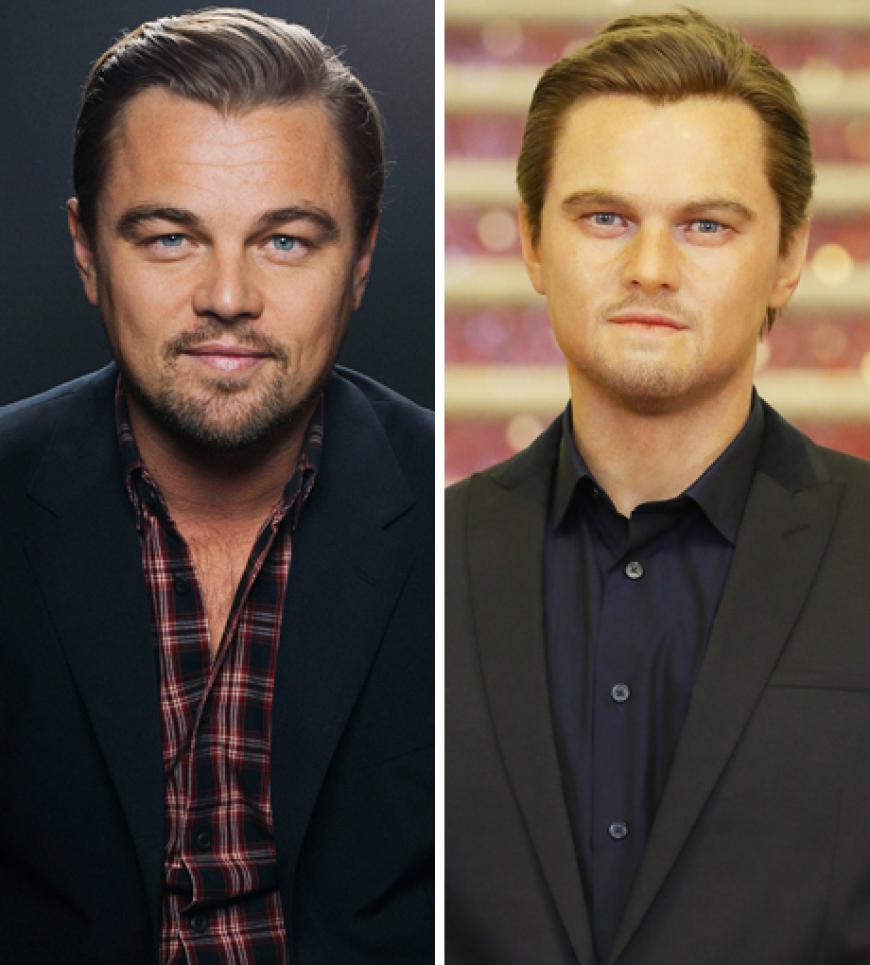 Oje, da müssen die Künstler aber noch mal üben. Die Wachsfigur von Leonardo Di Caprio (rechts) ist leider so ganz und gar nicht gelungen! Zu