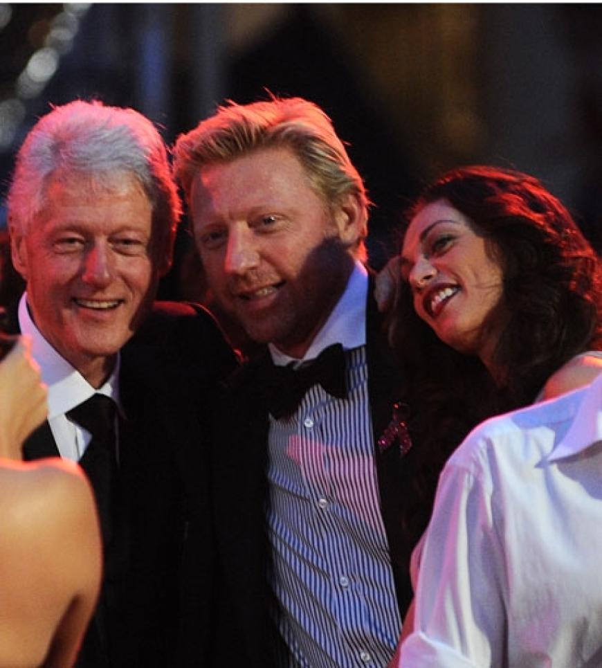 Auch Tennis-Legende Boris Becker reiste samt Ehefrau Lily nach Wien an. Gemeinsam mit Bill Clinton möchten sie mehr auf das Thema AIDS aufmerksam machen