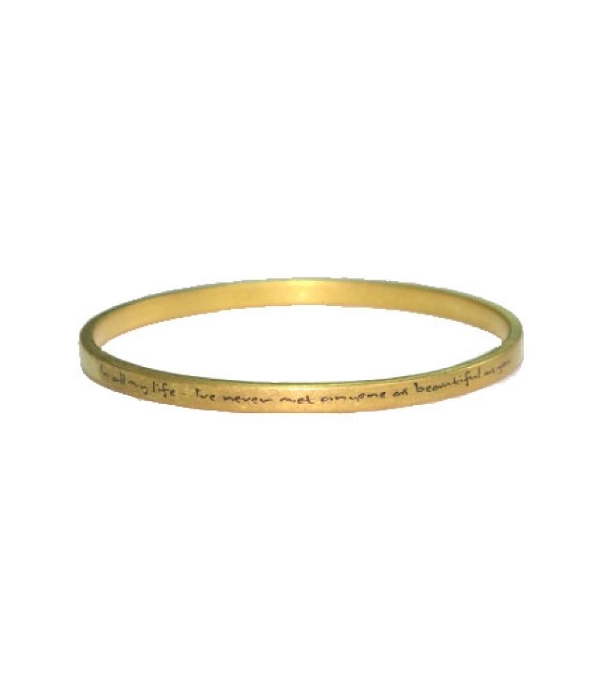 Spruchreif: Schmaler Armreif von Sence Copenhagen, ca. 35 Euro
