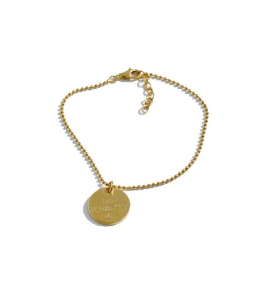 Motivations-´Mantra: Armband mit graviertem An´hänger von Be Safe Angel, ca. 150 Euro