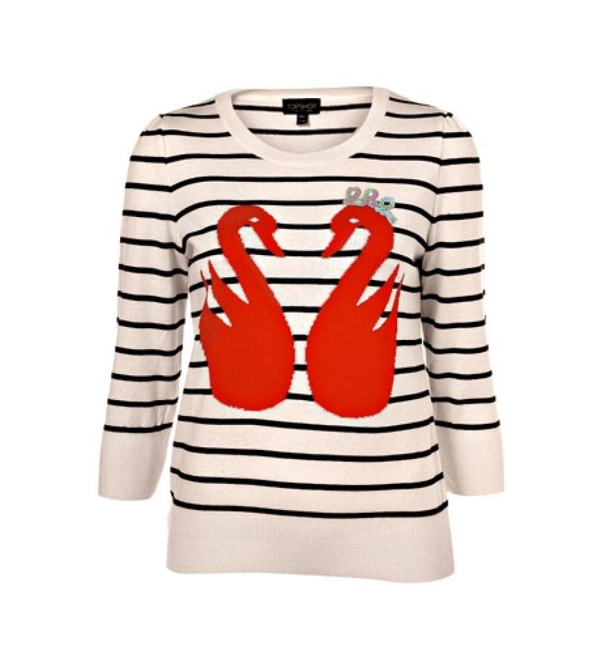 Pärchen: Streifenpullover von Topshop, ca. 50 Euro