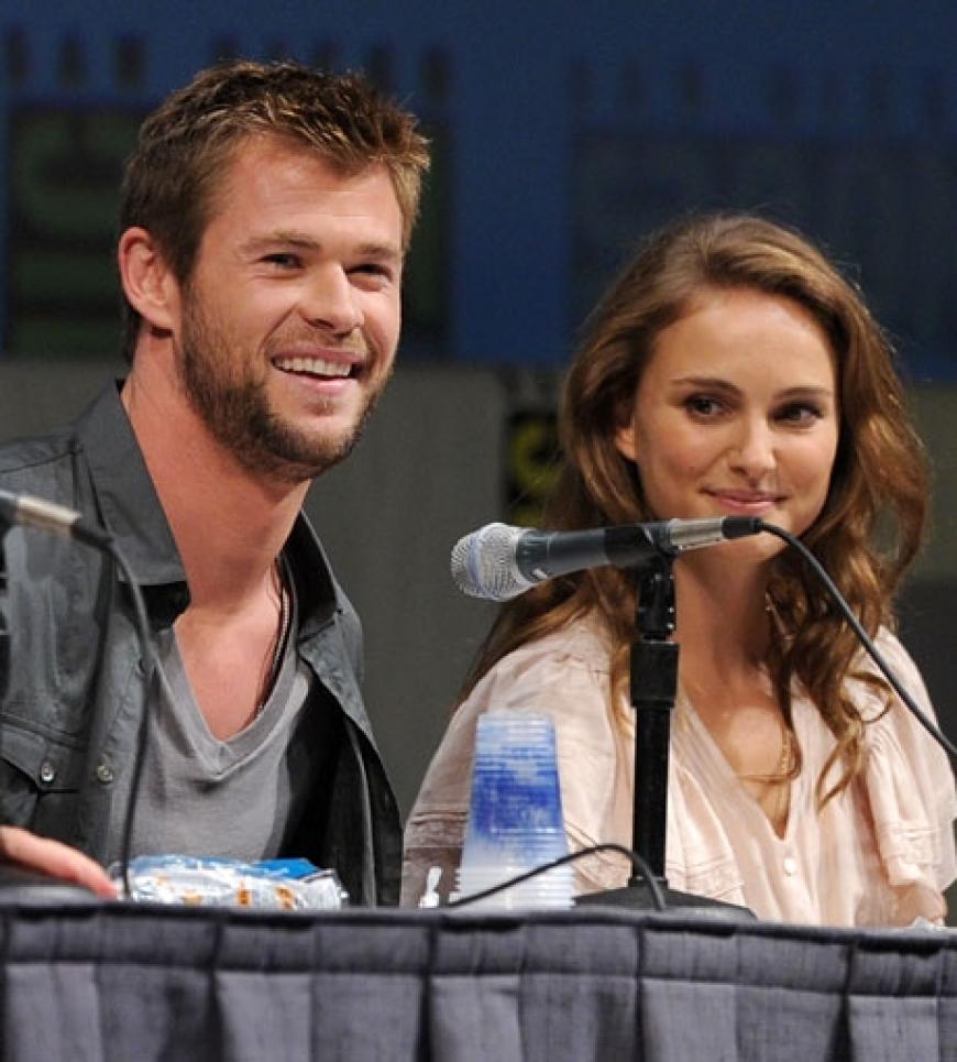 Hübsches Duo: Chris Hemsworth (Bruder von Miley Cyrus Freund Liam) und Natalie Portman präsentierten ihren neuen Fantasy-Film