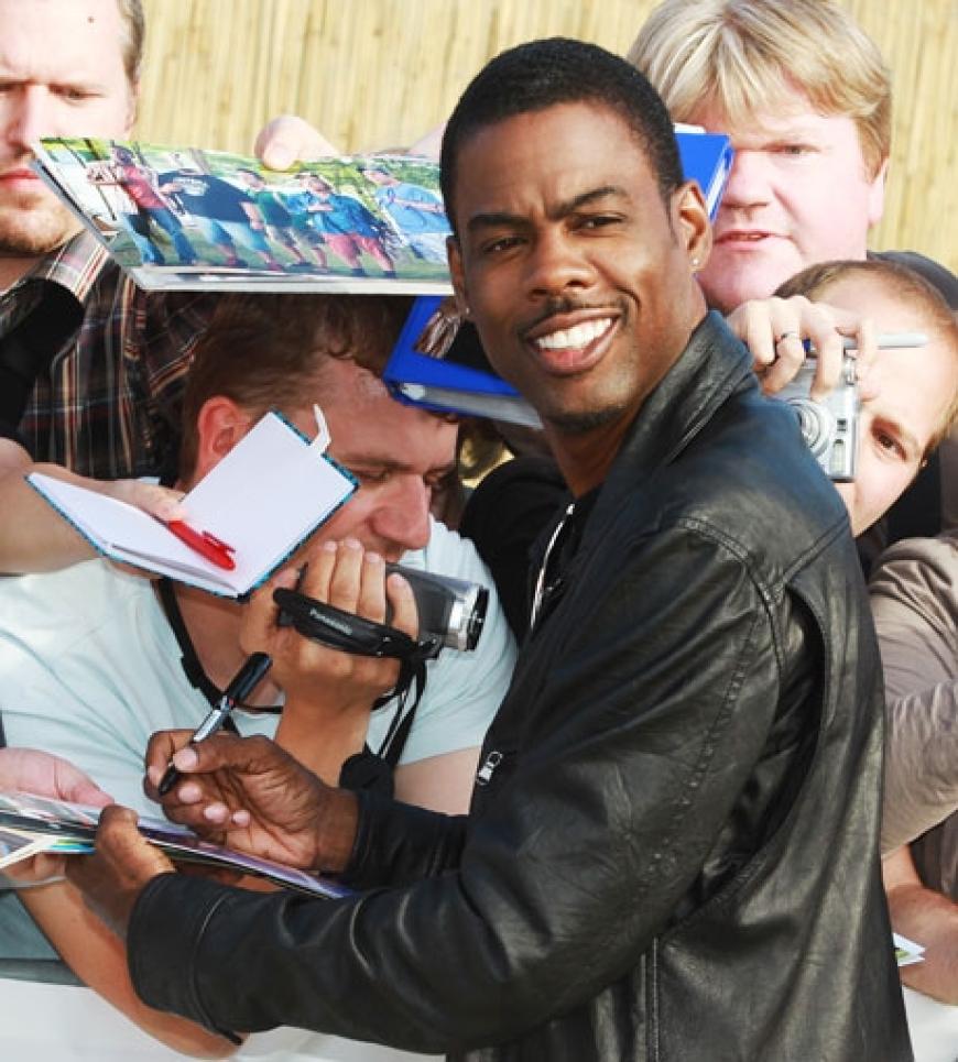 Sommer, Sonne und jubelnde Fans. Schauspieler Chris Rock hatte am Samstag alles, was man sich wünscht