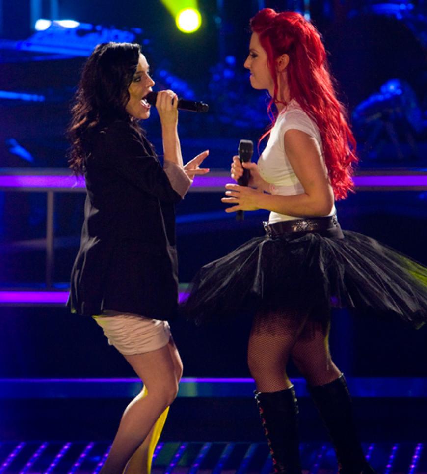 Vera Luttenberger und Ramona Rotstich traten mit dem Song