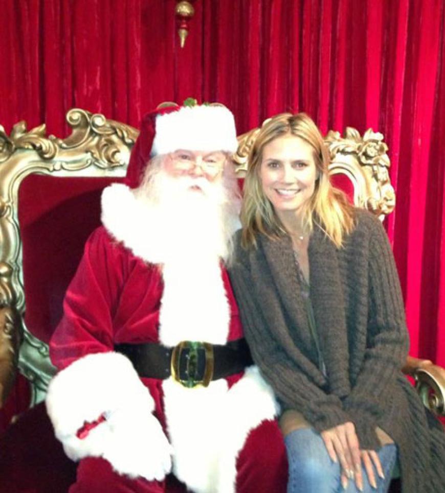 Heidi Klum freut sich, dass sie dem Weihnachtsmann erzählen darf, was sie sich wünscht
