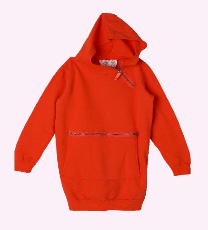 Überlanger Hoody mit großer Zip-Tasche von Ichi, ca. 40 Euro