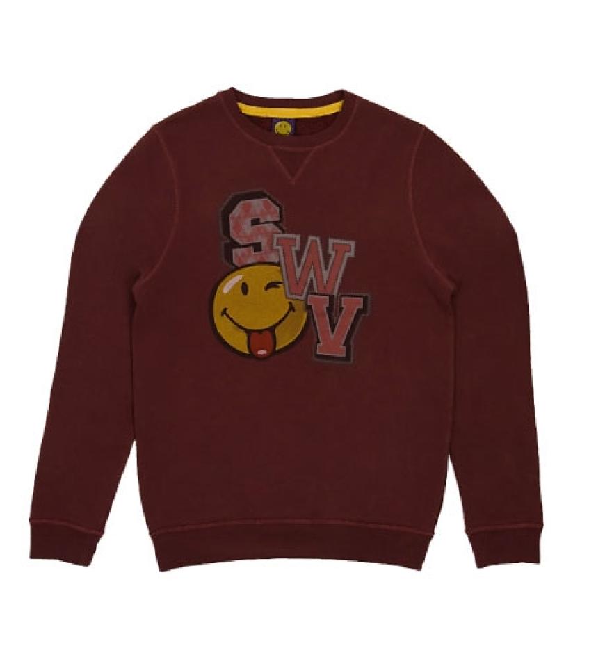 Be happy: Print-´Sweater von Smiley World, ca. 49 Euro