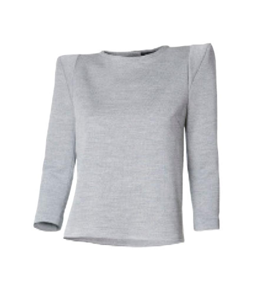 Sweater mit Schulterpolstern und 7/8-Arm von Kaviar Gauche, ca. 350 Euro