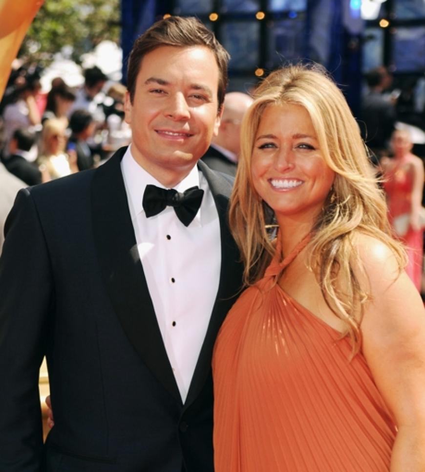 Der Moderator des Abends: Jimmy Fallon mit Nancy Juvonen