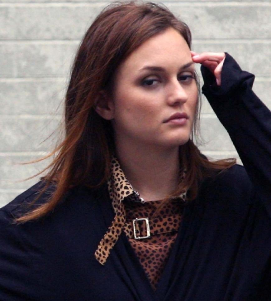 Müde? Leighton Meester ist der Drehestress langsam anzusehen