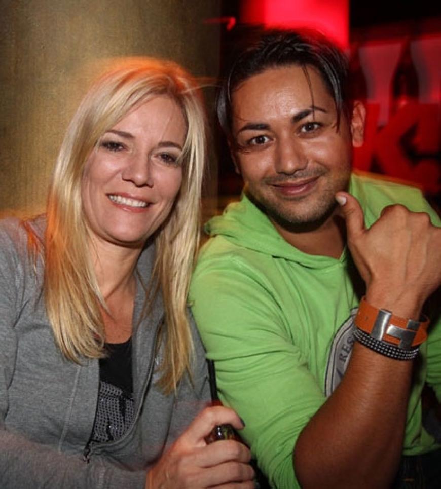 Jessica Stockmann mit Karim Maataoui im VIP-Bereich