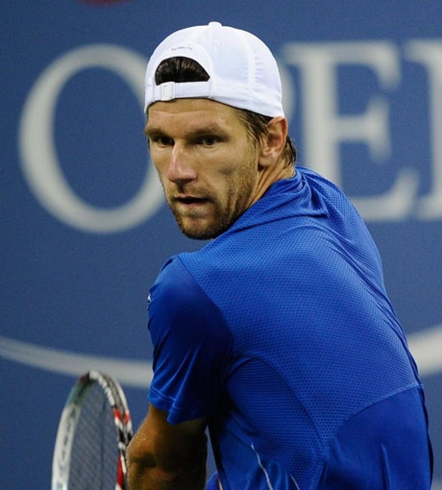 ... und der österreichische Profi Jürgen Melzer. Federer siegte mit 6:3, 7:6 und 6:3 und steht somit im Viertelfinale der US Open