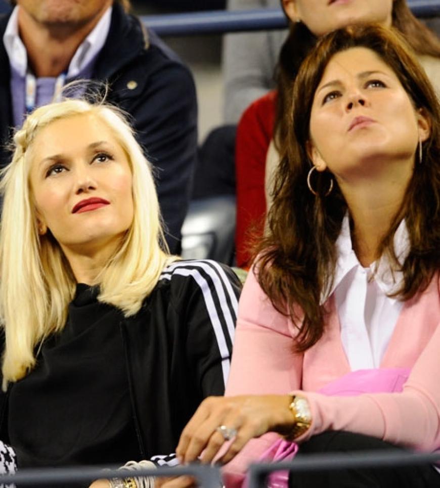 Neben Federers Ehefrau Mirka fieberten die beiden ordentlich mit