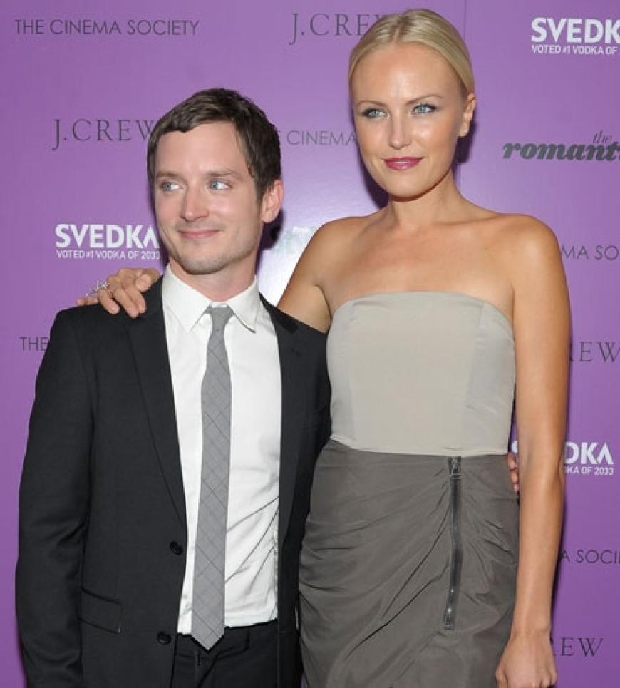 Ungewöhnliches (Film-) Paar: Der 1,68 Meter große Elijah Wood neben seiner blonden Kollegin Malin Akerman