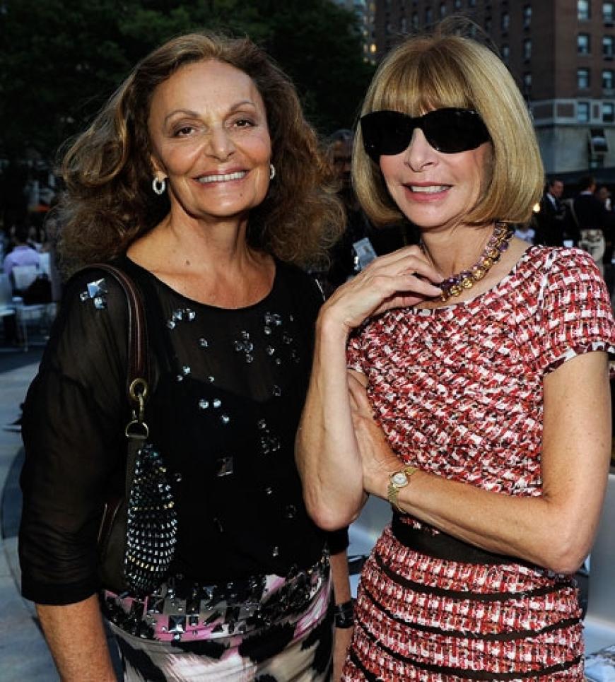 Zwei die sich verstehen: Designerin Diane Von Furstenberg und US-Vogue-Chefredakteurin Anna Wintour