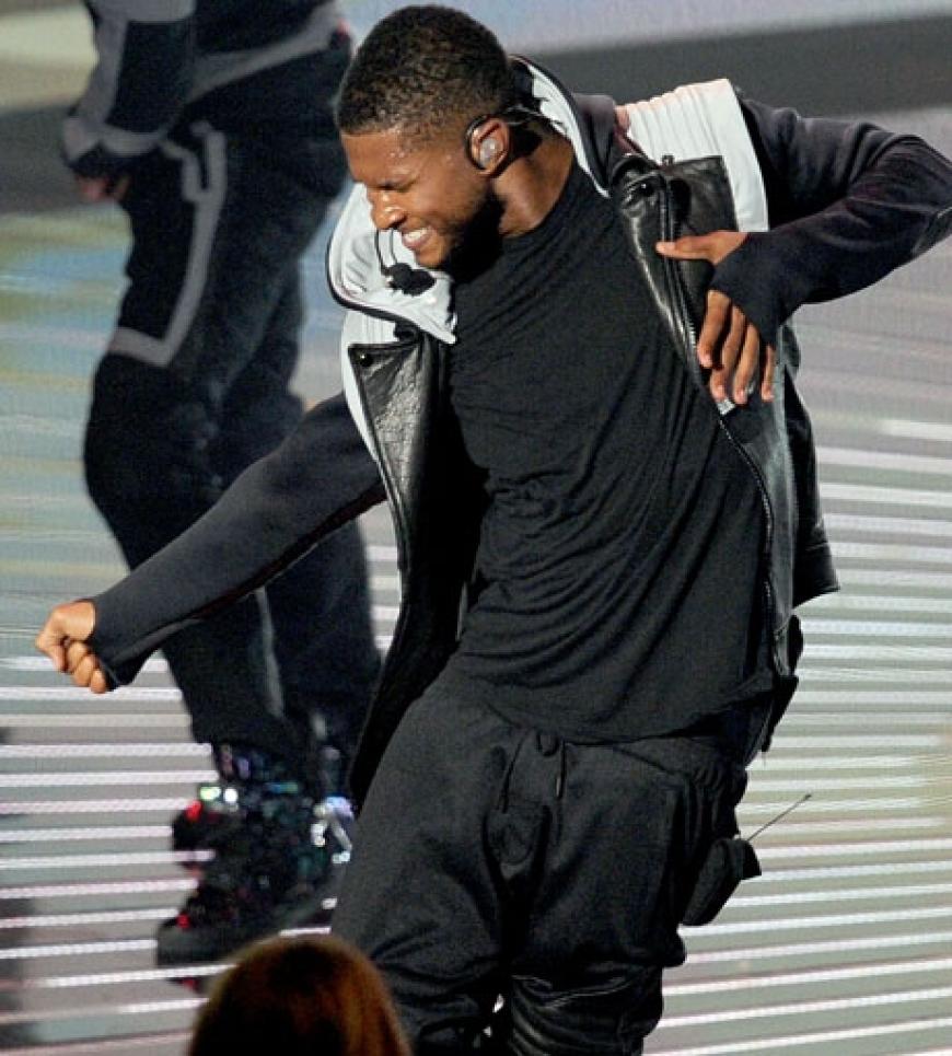 Sein Entdecker Usher legte später eine heiße Bühnenperformance hin