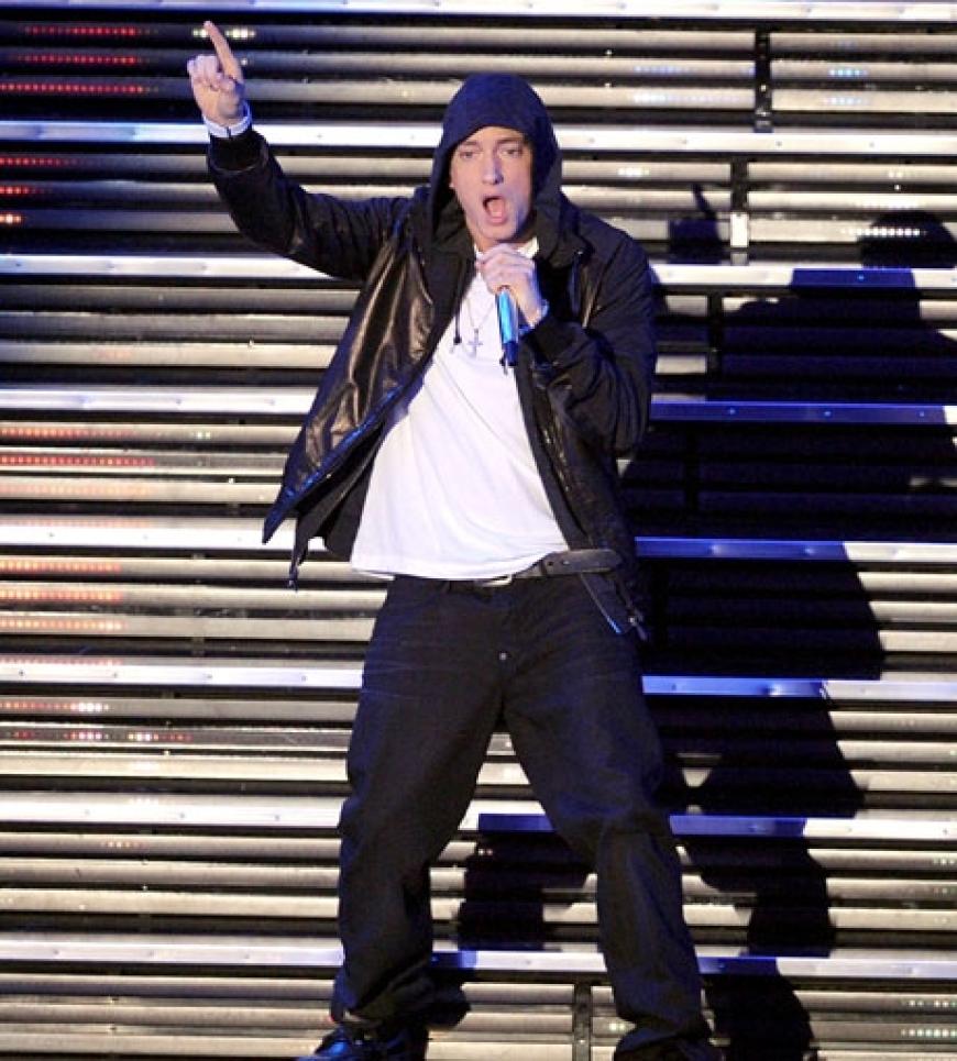 Rapper Eminem meldete sich zurück: Mit acht Nominierungen ging der 37-Jährige ins Rennen und gewann mit