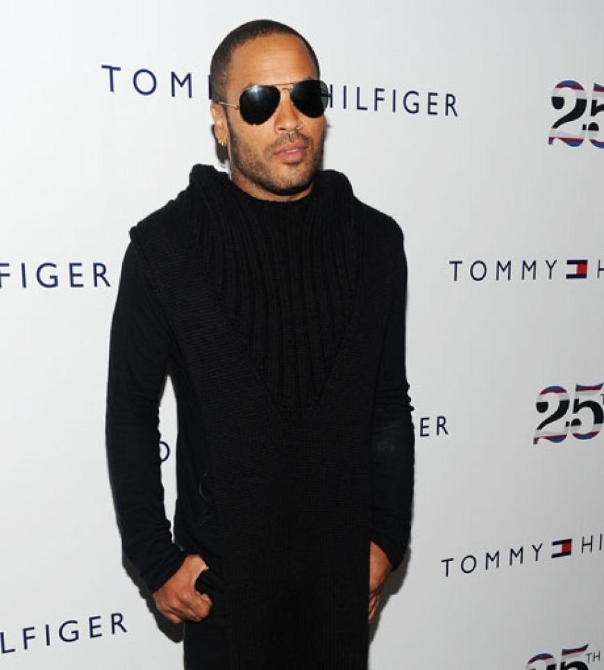 Lenny Kravitz ist extra zur Hilfiger-Show angereist