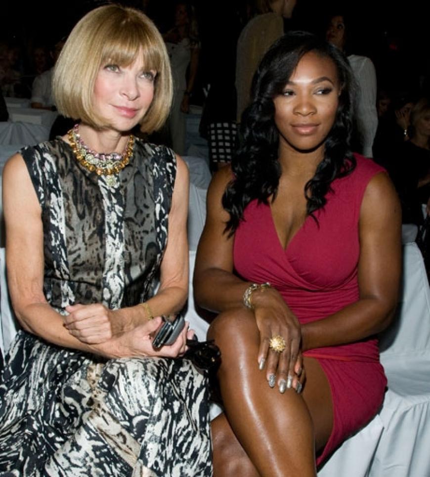 Vogue Chefredakteurin Anna Wintour neben Tennis-As Serena Willams bei der Show von Michael Kors