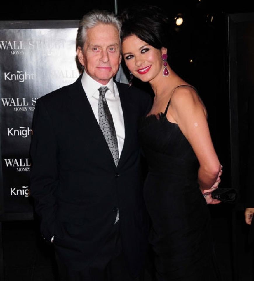 Sie strahlten - gaben aber keine Interviews. Michael Douglas und seine Frau Katherine Zeta-Jones