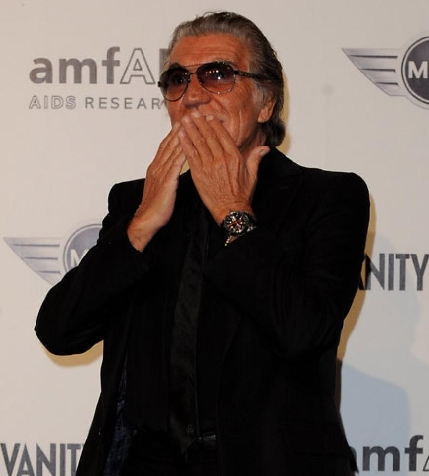 Designer Roberto Cavalli verteilte fleißig Luftküsse