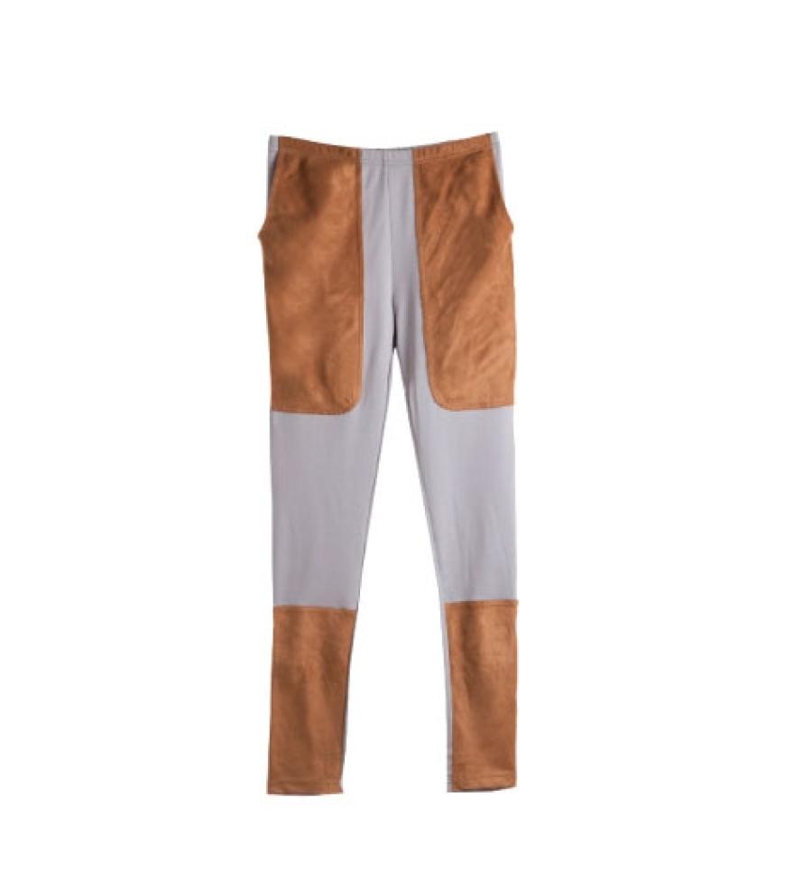 Leggings mit Leder-Patches von Monki, ca. 25 Euro